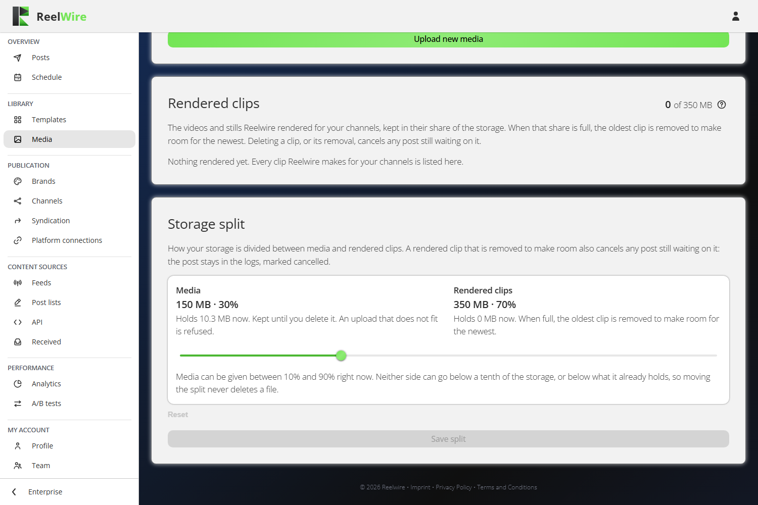 The storage split